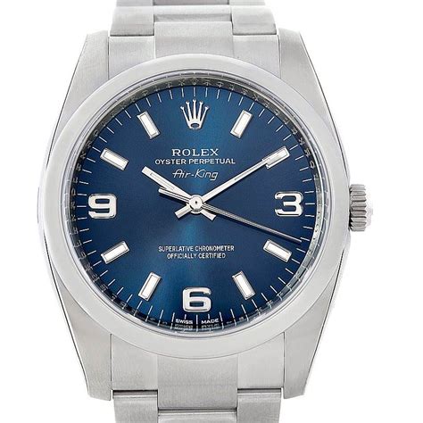 rolex oyster perpetual air king blue face